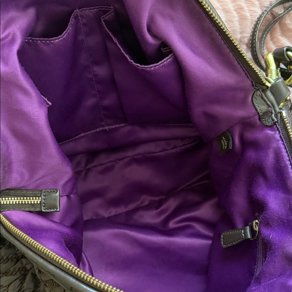 Coach Madison Dark Brown Textured Shoulder Bag 70th Anniversary with dust bag - Picture 2 of 5